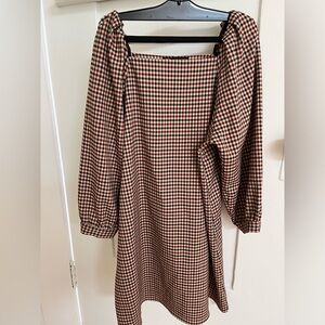 Zara plaid dress, size M